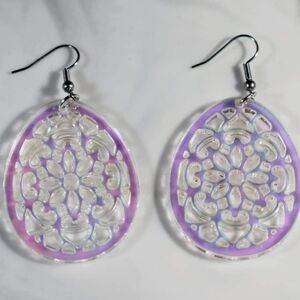 Iridescent Acrylic Drop Earrings